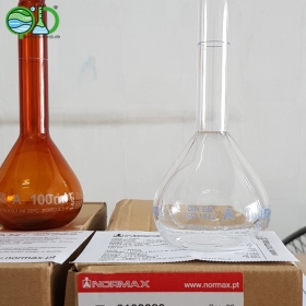 Volumetric flasks, NORMAX® Clear glass, class A, with PE stopper