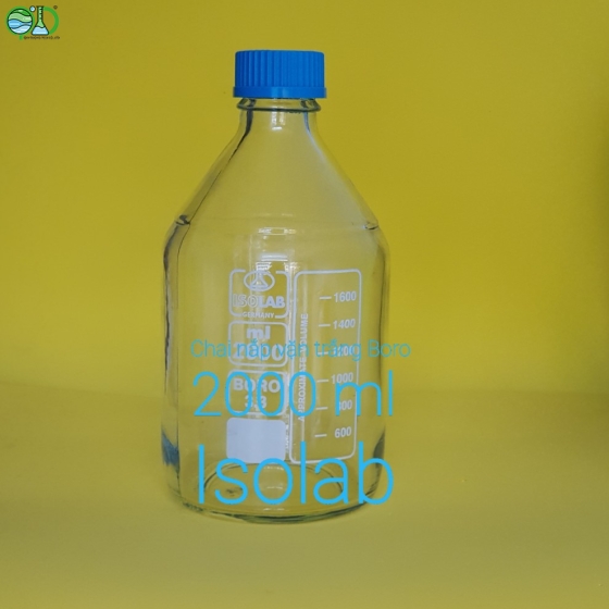 Chai nắp vặn trắng isolab