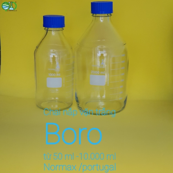 Chai nắp vặn trắng Boro