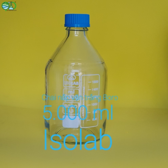 Chai nắp vặn trắng isolab