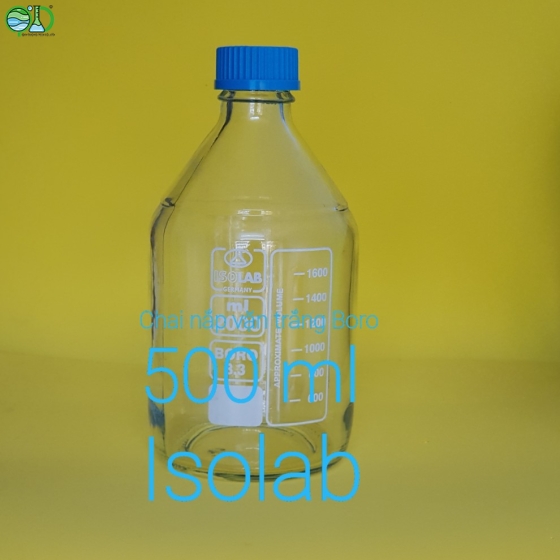 Chai nắp vặn trắng isolab
