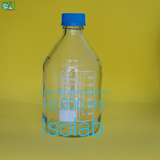 Chai nắp vặn trắng isolab
