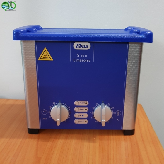 Bể rửa siêu âm 0.8 lít có gia nhiệt Model: S10H Nhà sản xuất: Elma – Đức Xuất xứ: Đức