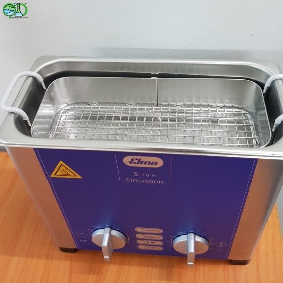  Bể rửa siêu âm 0.8 lít có gia nhiệt Model: S10H Nhà sản xuất: Elma – Đức Xuất xứ: Đức