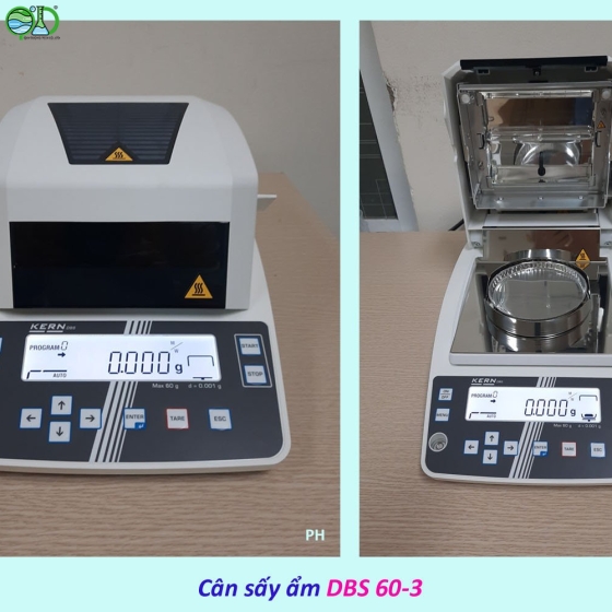 Cân phân tích độ ẩm Model: DBS 60-3 Hãng sx: KERN – ĐỨC