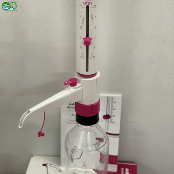 Dispenser  từ 0.25-2.5ml  , 0.5-5ml , 1.0-10ml , 2.5-25ml và - 5.0-50ml  AHN/ Germany