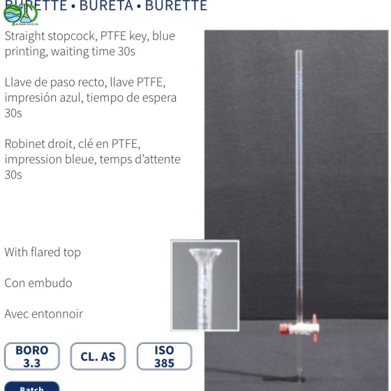 Burette 10ml -25ml-50ml  Normax