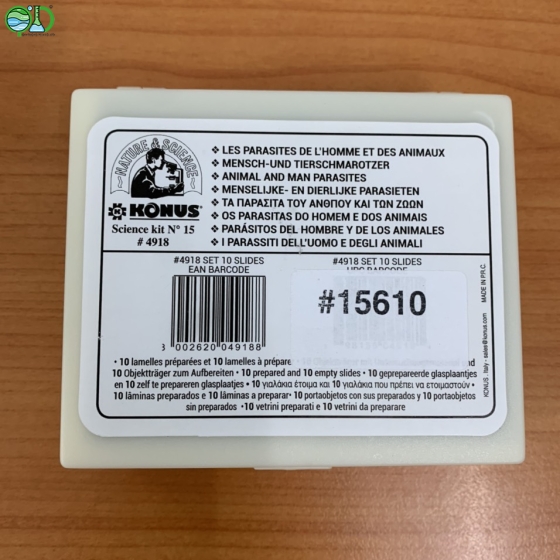 Hộp lam mẫu ký sinh trùng đường ruột ở người và động vật (10 Tiêu bản)  Italia